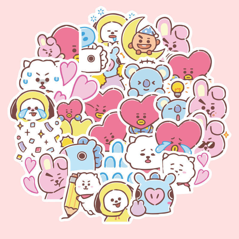 Kpop BT21 Waterproof Stickers - Cutsy World