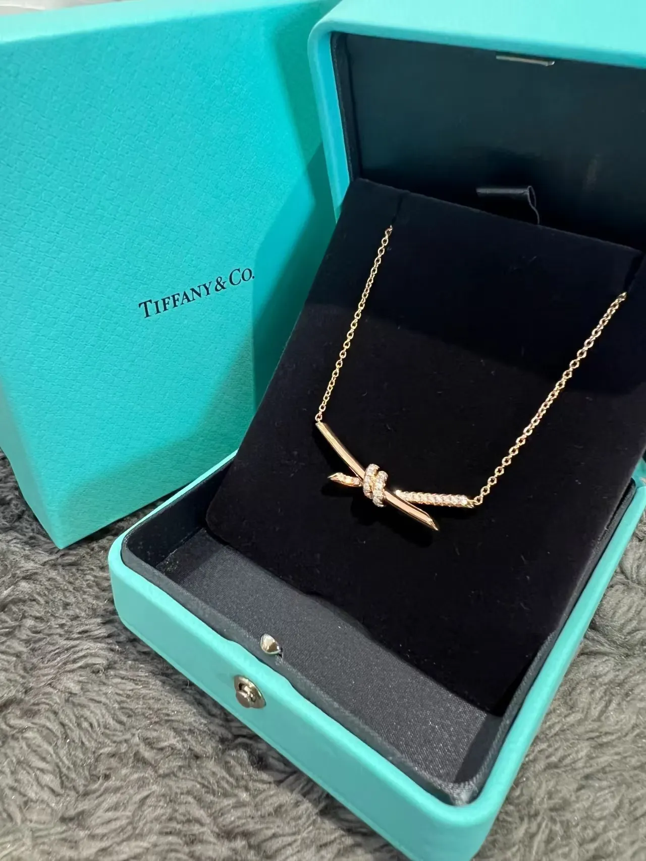 Tiffany Knot Pendant Necklace