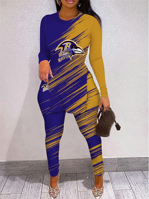 Baltimore Ravens
Limited Edition High Slit Shirts And Leggings Two-Piece Suits