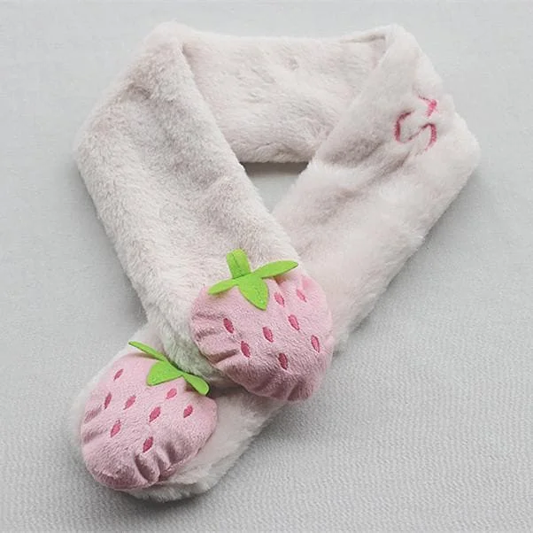 Kawaii Strawberry Plush Scarf SP164932