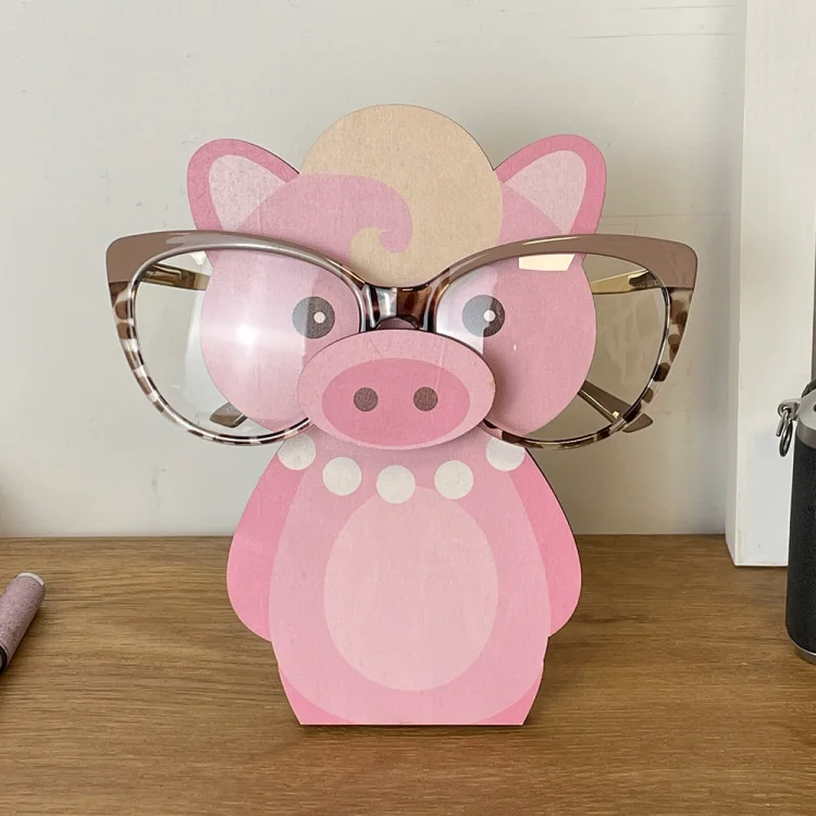 Glasses Holder Stand Gift - Pig[Peal]