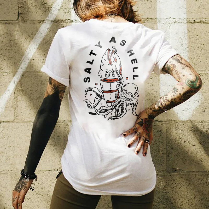Salty As Hell Printed Women's T-shirt