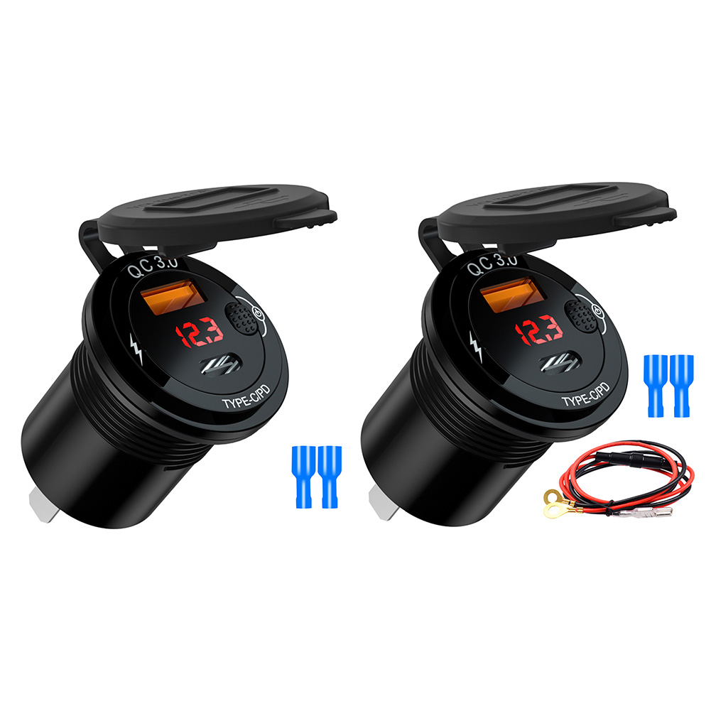 Waterproof Dual USB PD Car Boat Fast Charger with Switch Voltmeter Terminal, 501 Original
Waterproof Dual USB PD Car Boat Fast Charger with Switch Voltmeter Terminal, 501 Original