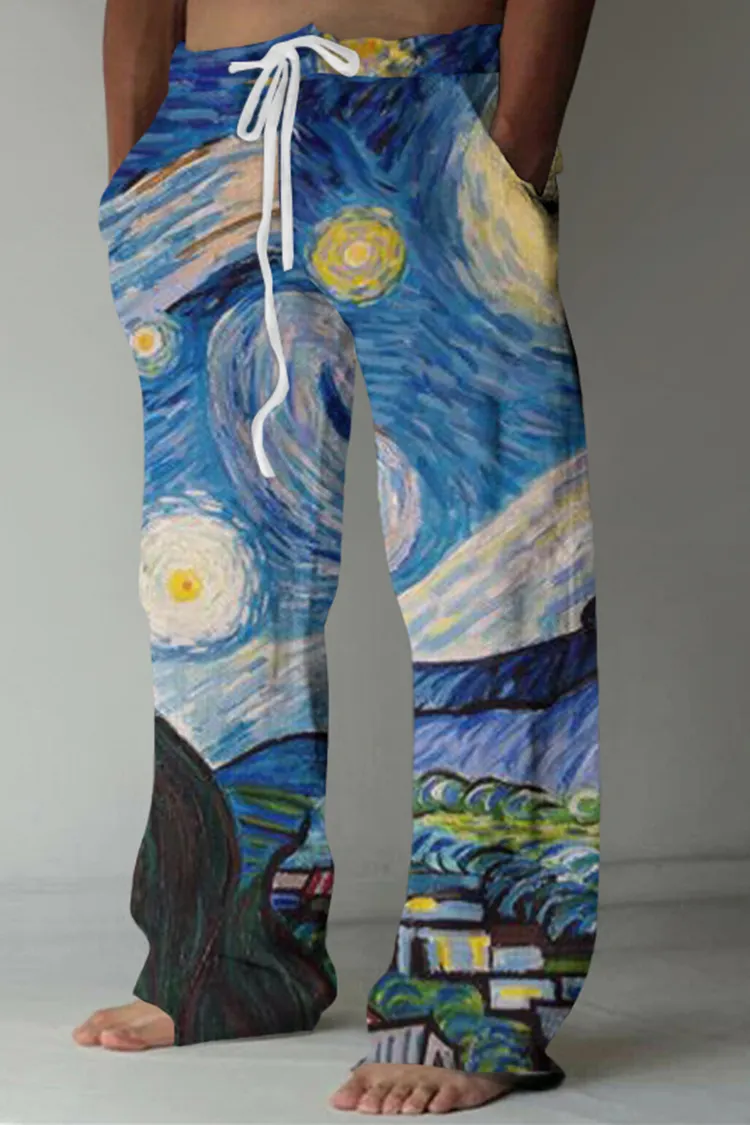 Senya Kids Pajama Sets - Van Gogh Starry Night Long Sleeve Top & Pants Sleepwear For Ages 2-8 Years