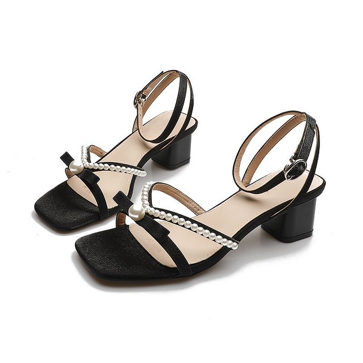 Pearl Vintage Ankle Strap Sandals