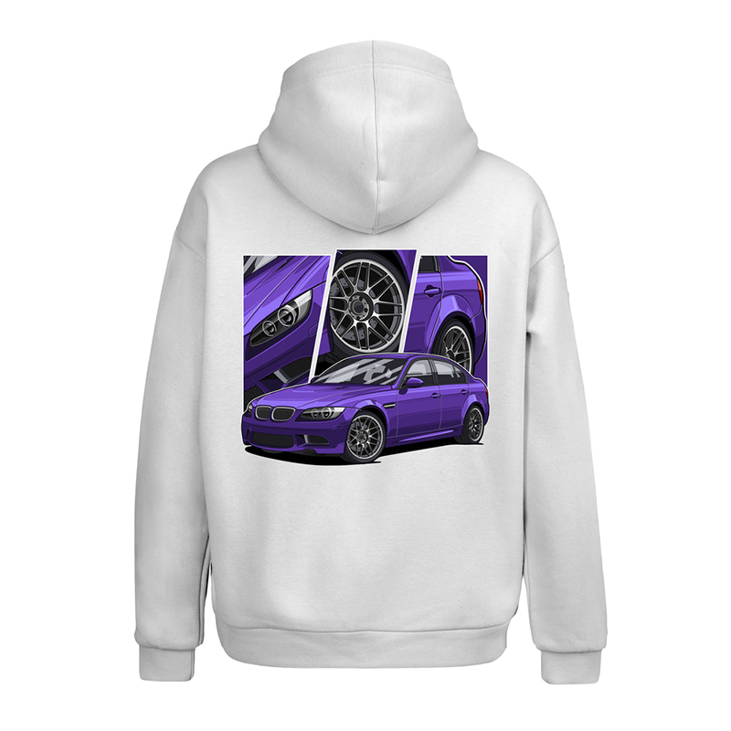 Purple M3 E90 Printed Men's Hoodie - Devcarry