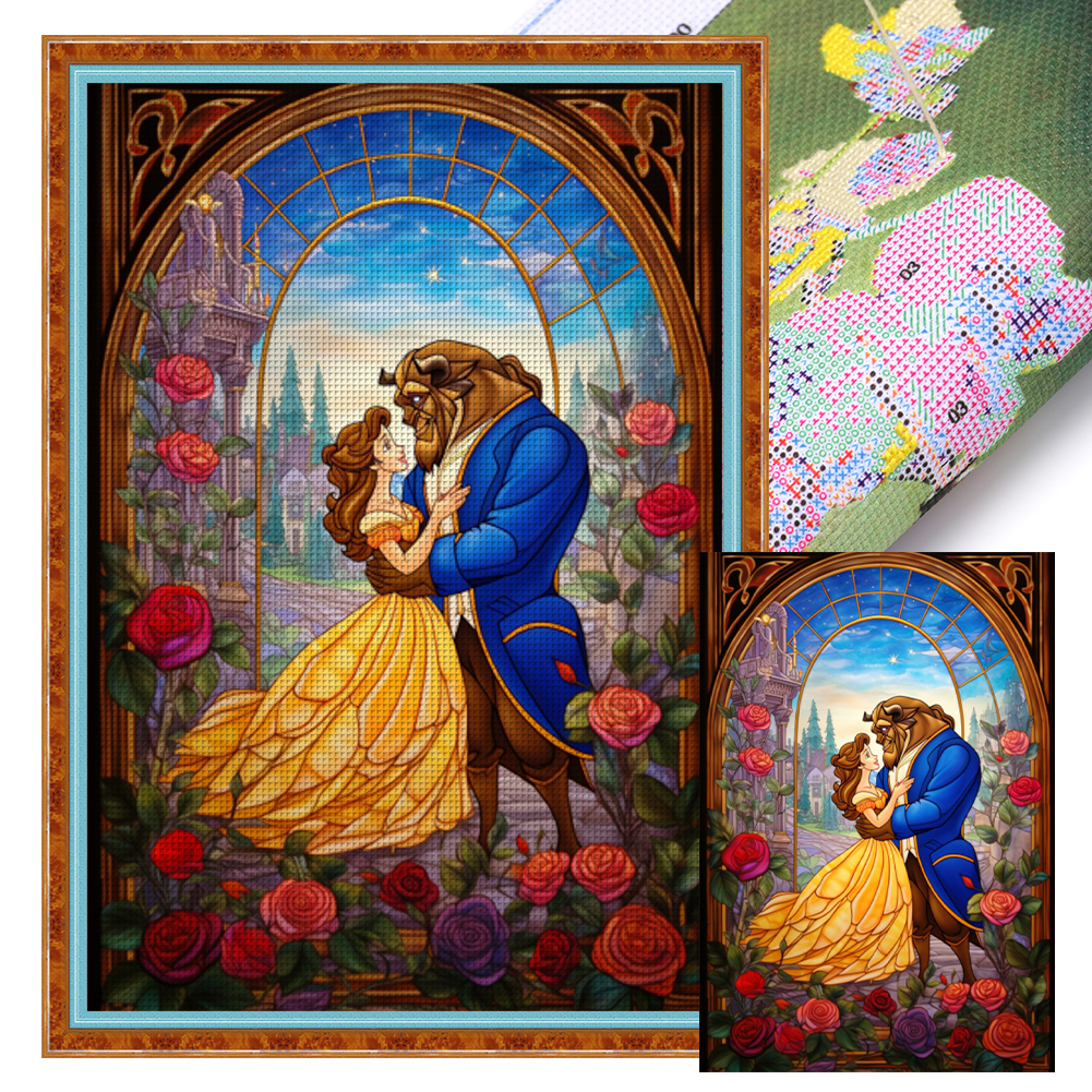 Beauty And The Beast 11CT(50*70CM) Stamped Cross Stitch