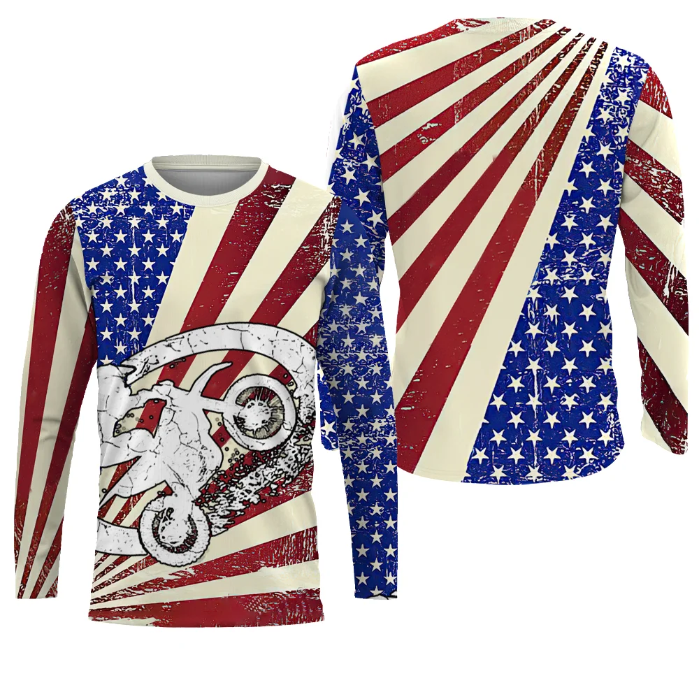 Motorcycle Racing Full Printed Long Sleeve T-shirt - Devcarry