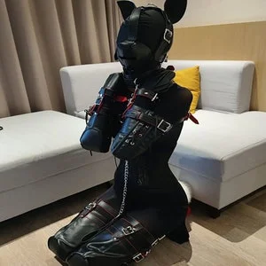 pornhint Pornhint BDSM Strict Pet Crawler Leather Restraint,Extreme BDSM,Fetish Pet Crawler, Leather bondage Arm & Leg Binder Restraints,Dirty Puppy Crawler