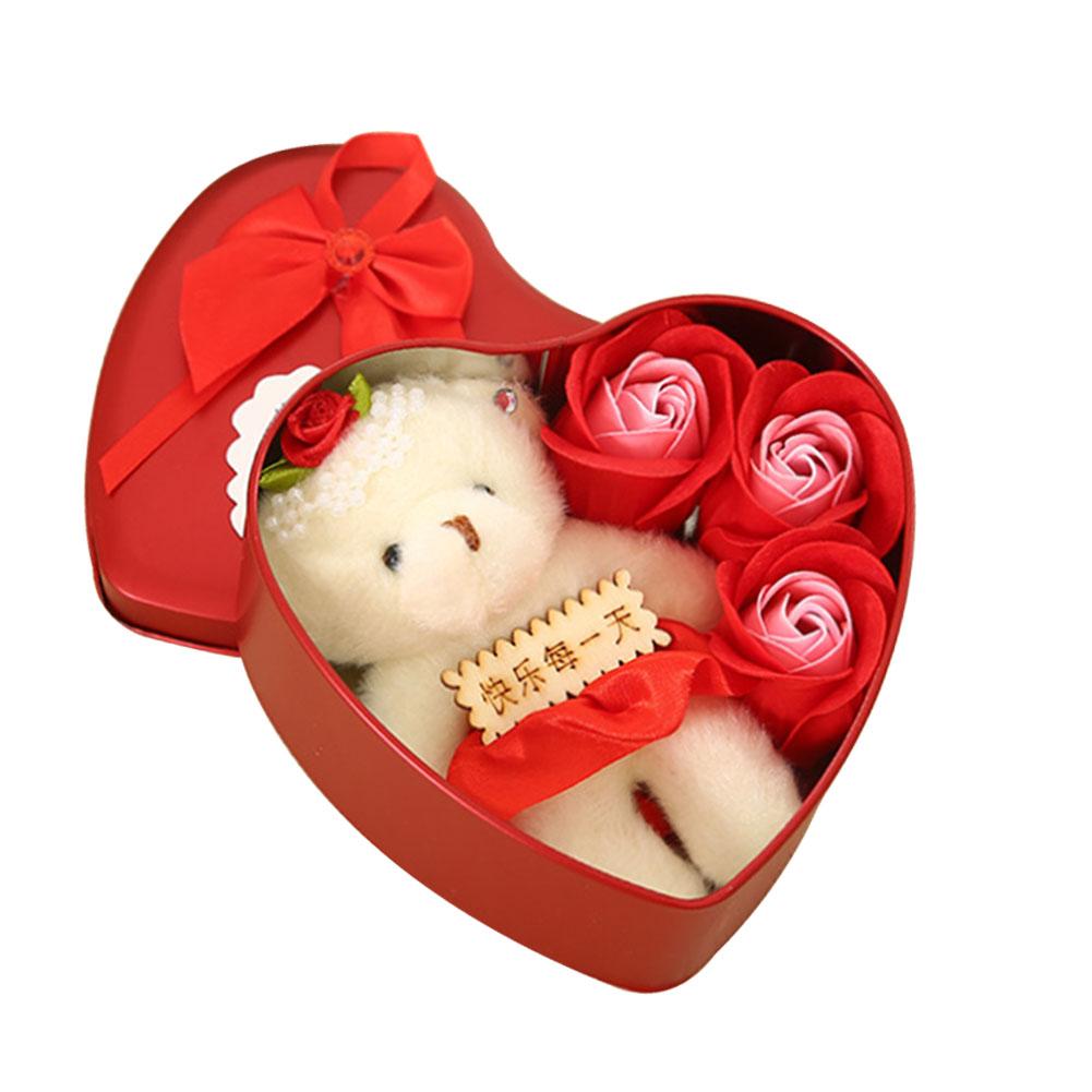 3pcs Scented Soap Rose Flowers with Bear Iron Box Valentine Day Gift, Red, 501 Original
3pcs Scented Soap Rose Flowers with Bear Iron Box Valentine Day Gift, Red, 501 Original