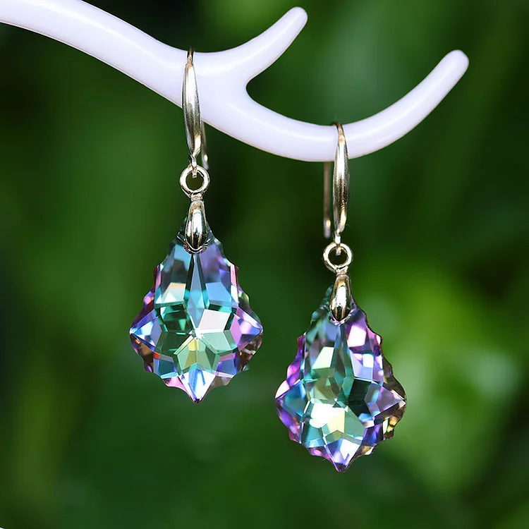 Fashion Blue Colorful Crystal Earrings  Flycurvy [product_label]