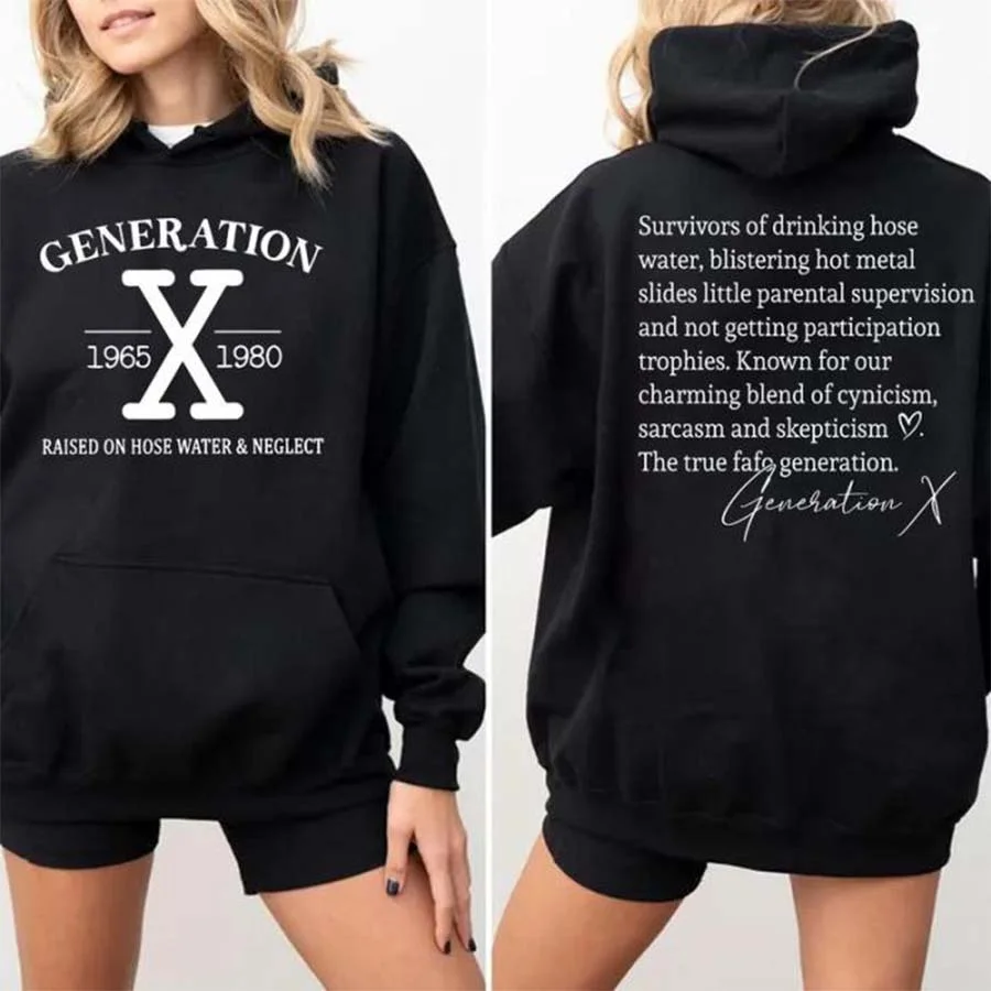 Generation X Est. 1969 Printed Oversized Unisex Hoodie - Devcarry