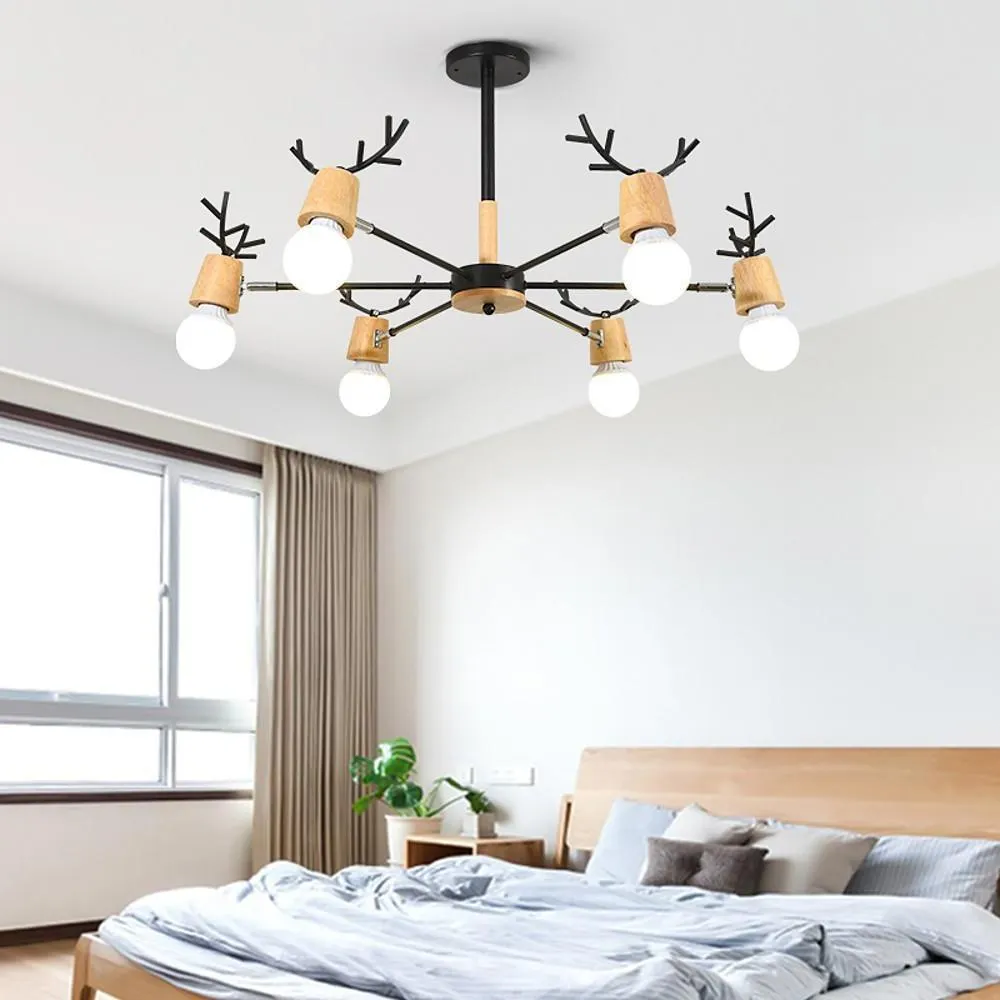 Nordic Style Sputnik Chandelier Modern Contemporary Deer Antler ...