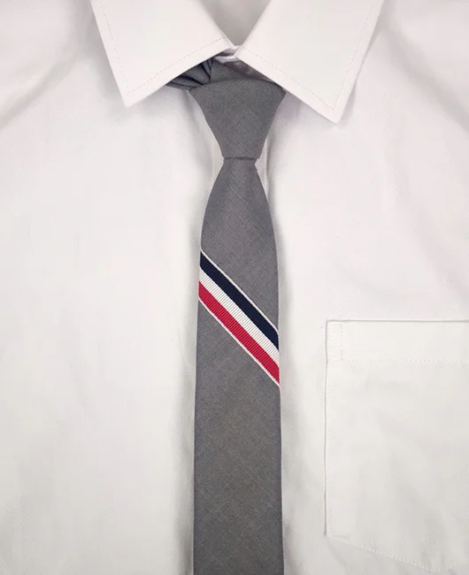 Business Casual Striped Arrow Type Wool Tie Okaywear