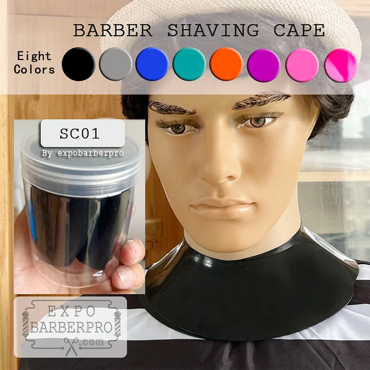 sc01-Hairdressing cutting cape dyeing Hair Shaving Cape fashion cape silicone cape neck rubber