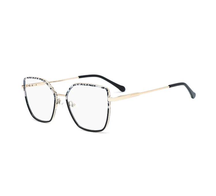 BMG1175 Customization Wholesale New Fashion Big Size Eyewear Acetate Metal Temple Eyeglasses