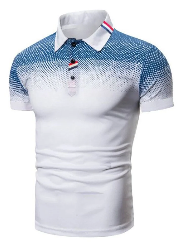 Men's Summer New Fashion Polo Shirt Advertising Activities Work Clothes Printing / Printing and Dyeing Short-sleeved T-shirt-JRSEE
