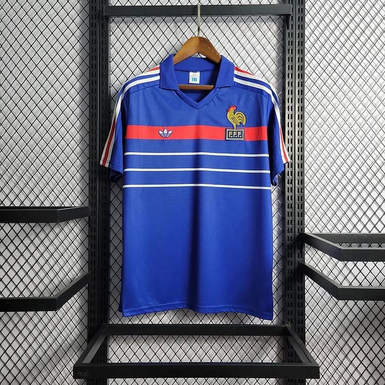 Retro 84-86 European Cup Champions France Home  Football jersey retro