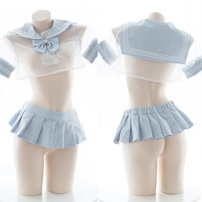 Blue Transparent Sailor Uniform Set S12760