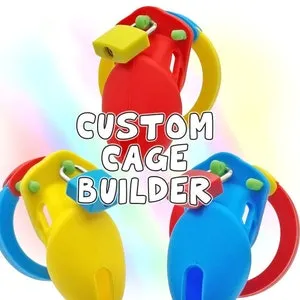 pornhint Pornhint Custom Chastity Cage Builder - Silicone Multicolour Small Male Lock Device Abdl Fetish