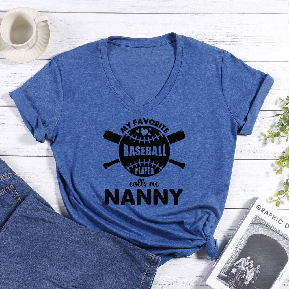 Proud To Be Called Nanny V-neck T Shirt-Guru-buzz