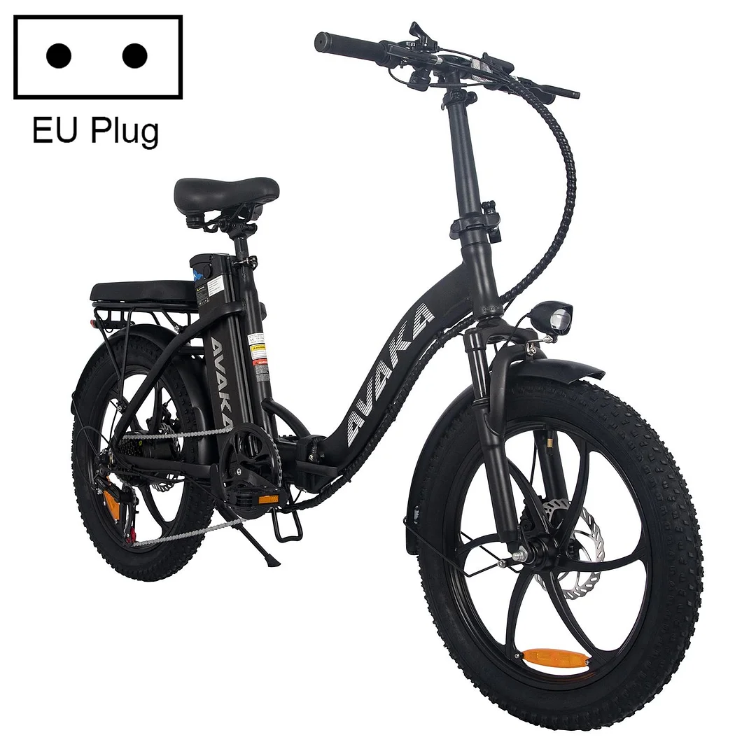 [EU Warehouse] AVAKA BZ20 PLUS 500W 48V 15AH Foldable Electric Bicycle with 7 Gears Derailleur & 20 inch Integrated Tires, EU Plug