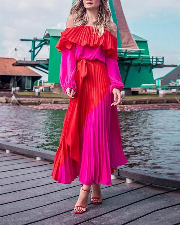 Women Pella Two-tone Maxi Dress