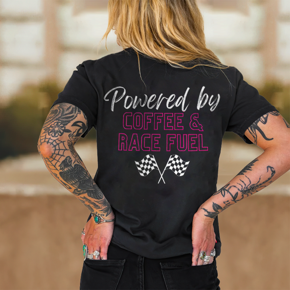 Powered by Coffee & Race Fuel T-shirts - Devcarry