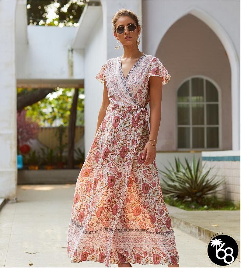 Multicolor Printed Bohemian Dress | 168DEAL