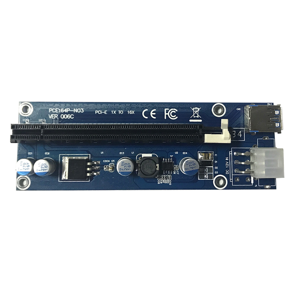 006C PCI-E 1x to 16x Extender Riser Card USB 3.0 6Pin SATA for BTC Mining-196634, 501 Original
006C PCI-E 1x to 16x Extender Riser Card USB 3.0 6Pin SATA for BTC Mining-196634, 501 Original