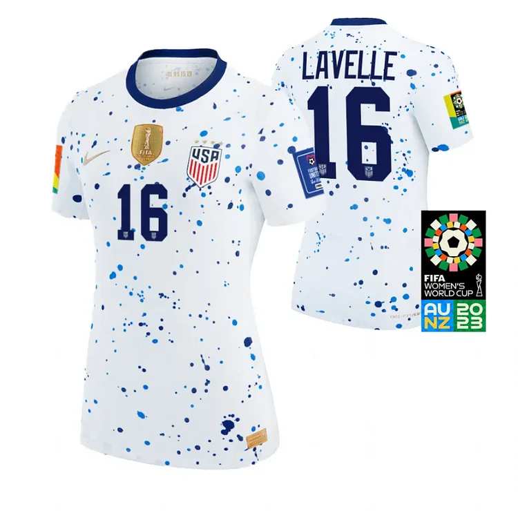 USA Women's Rose Lavelle 16 Home Shirt Kit World Cup 2023