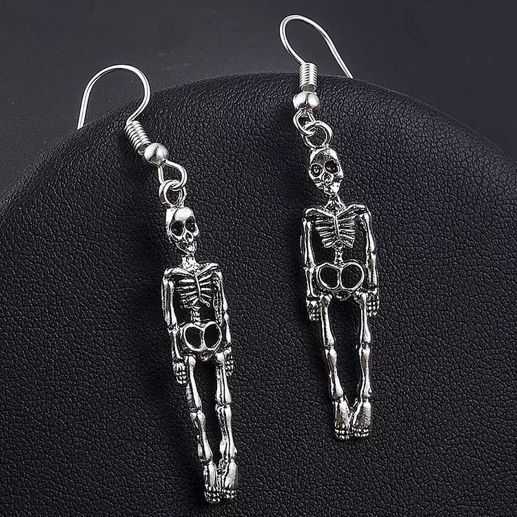 YOY-Halloween Vintage Skeleton Skull Dangle Earrings
