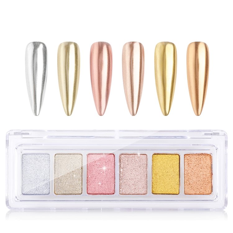 Mixed 6 Colors Mirror Effect Chrome Nail Powder DLZ012-S90