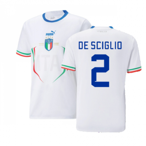 Italy Mattia De Sciglio 2 Away Shirt Kit 2022-2023