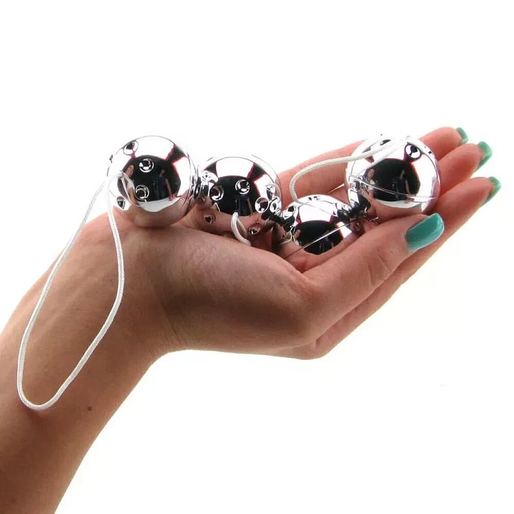 pornhint Pornhint Balls BEN WA BALLS ON A STRING SILVER Weighted Beads Sex Toys for Women Studded Toy