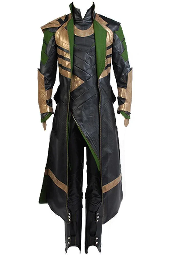 Movie Thor: The Dark World Loki Black Set Oitfits Cosplay Costume Halloween Carnival Suit