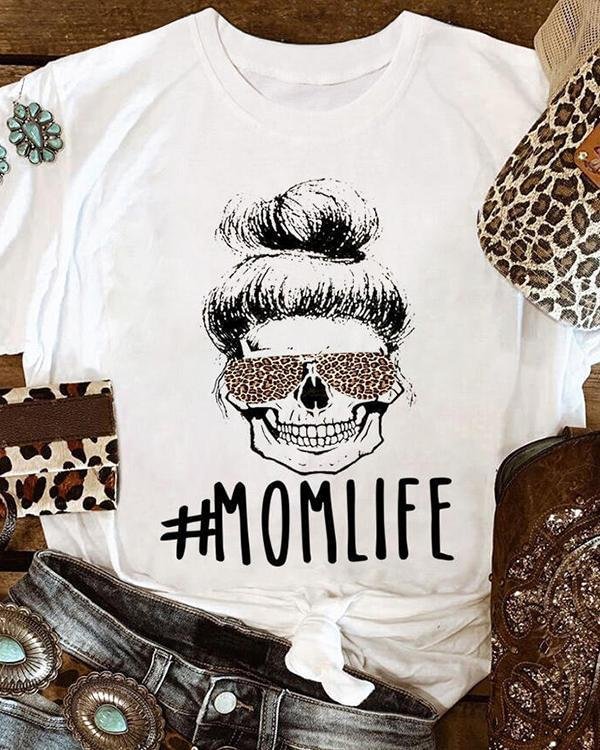 Mom Life Leopard Printed T-Shirt Tee - Chicaggo
