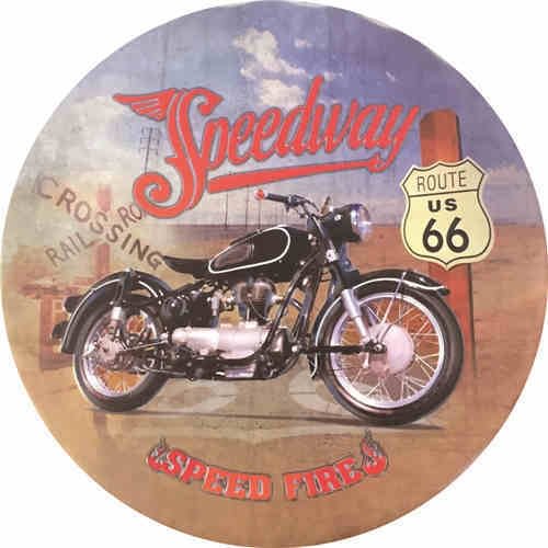 Motorcycle - Round Shape Tin Signs/Wooden Signs - 30*30CM