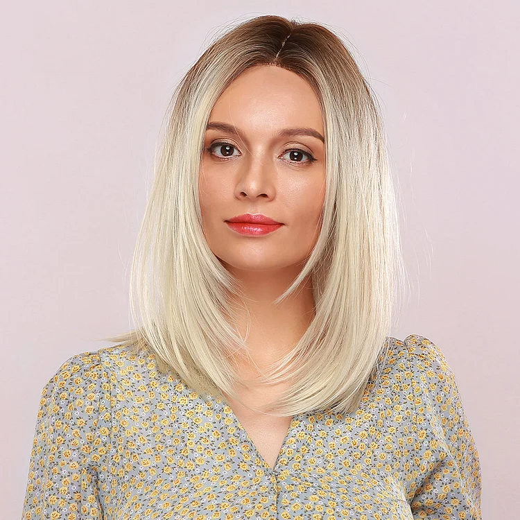 14 Inches Short Bob Lace Part Synthetic Wig socialshop