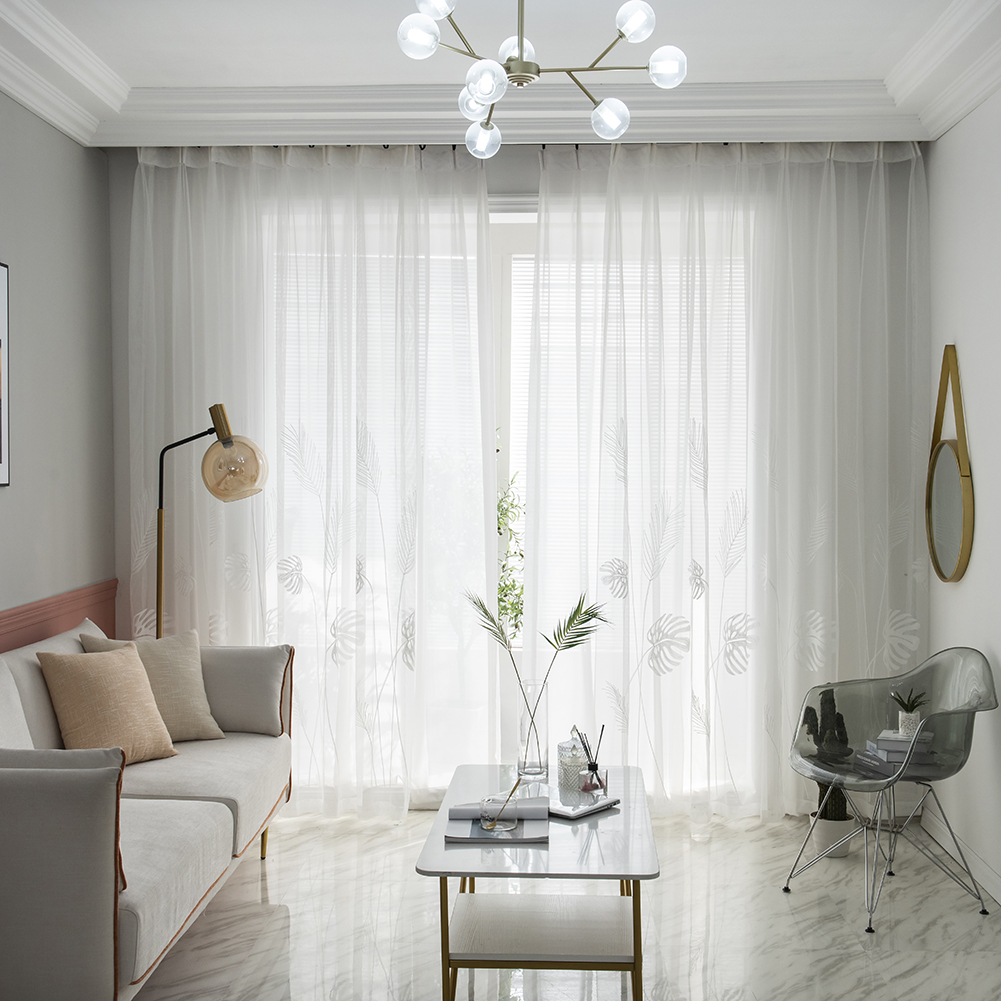 Palm Leaf Windows Tulle Curtains Living Room Bedroom Screen Drapes (White, 501 Original
Palm Leaf Windows Tulle Curtains Living Room Bedroom Screen Drapes (White, 501 Original