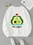 Women Fleece Cartoon Avocado Love 90s Trend Cute Clothing Fashion Pullovers Print Long Sleeve Clothes Female Graphic Sweatshirts