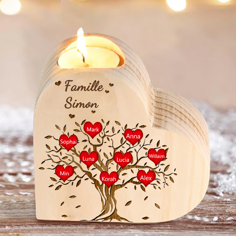 Bougeoir En Bois Personnalisé Avec Nom Et Texte Cadeau De Sympathie