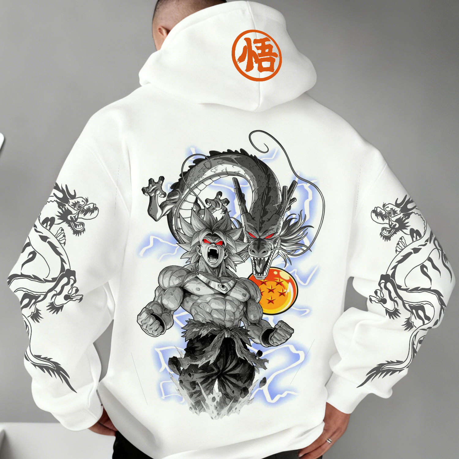 Stylish Embroidered Hoodie with Unique Eye Design for Men