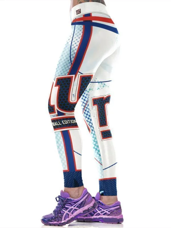 New York Giants Printed Sports Yoga Pants