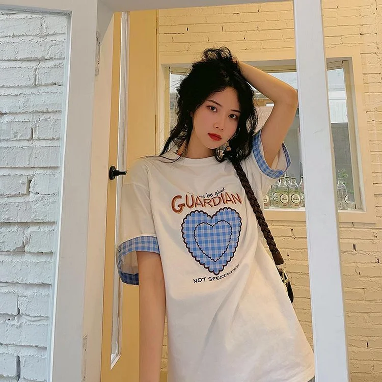 Korean Fashion Love printing personality T-shirt TK092
