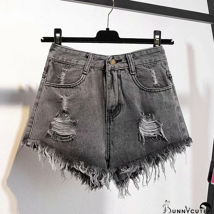 High Waist Lace Undershorts Denim Shorts