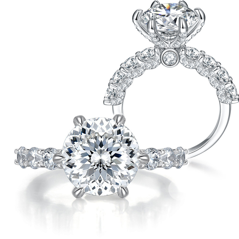 5 Carat Moissanite Sterling Silver Ring
