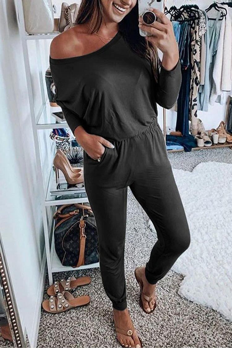 KarliDress Off Shoulder Casual Jumpsuit P12668