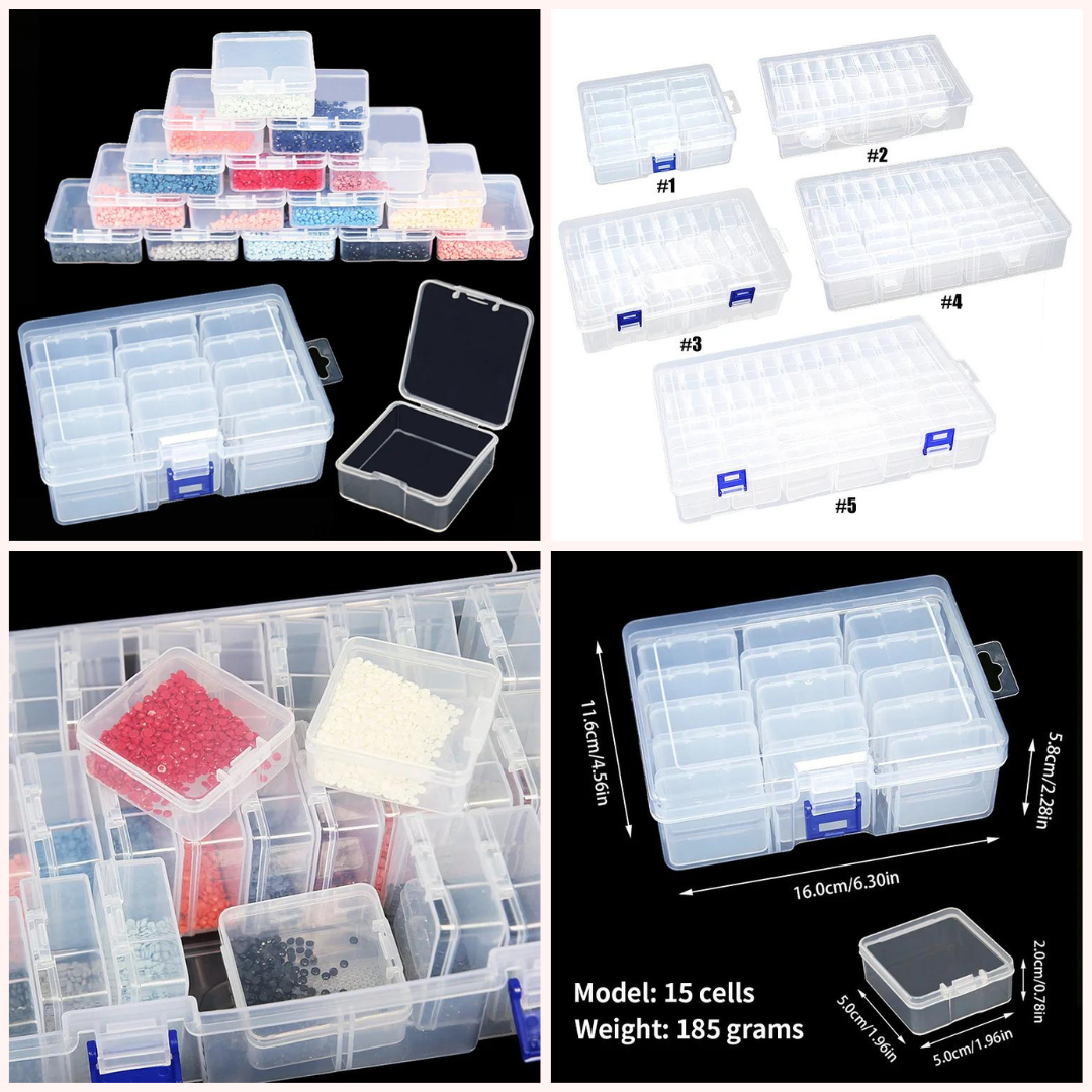 Clear Bead Storage Containers Small Parts Storage Diamond Painting