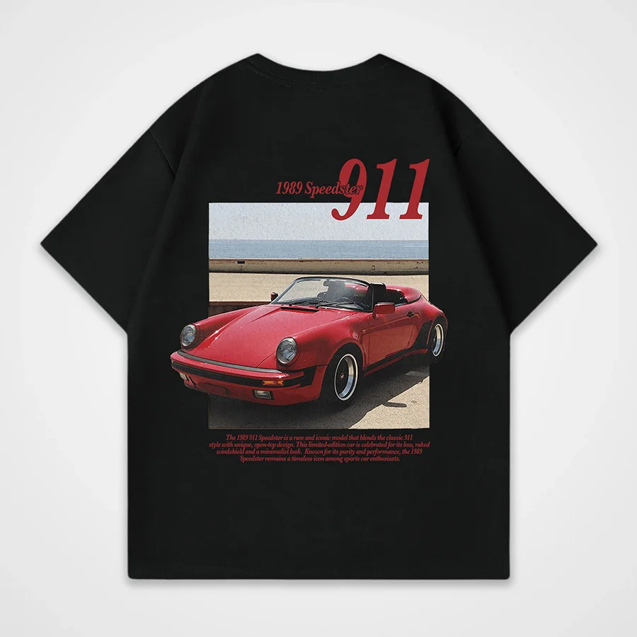 1989 Speedster 911 Printed Men's Oversized T-Shirts - Devcarry